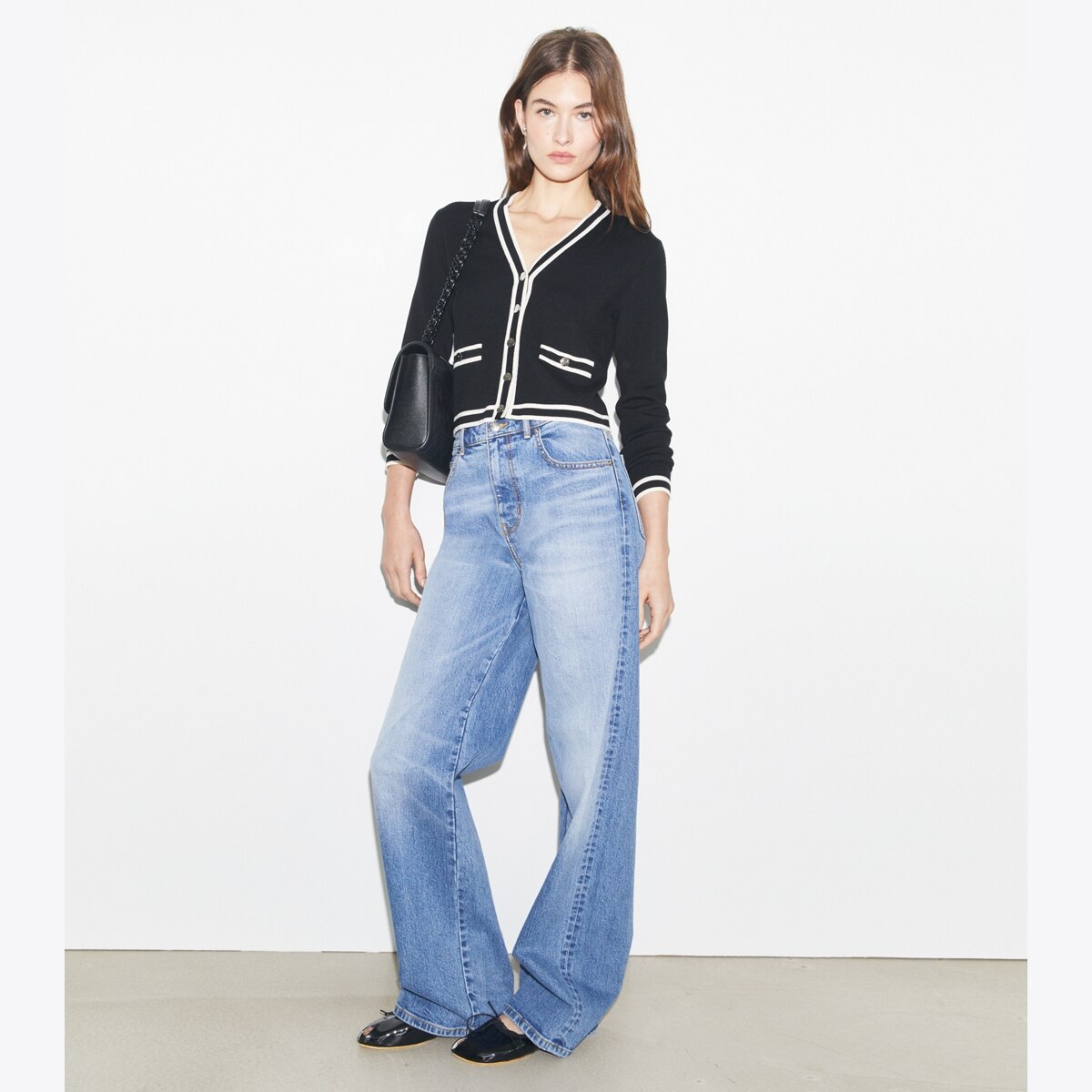 Shrunken Kendra Cardigan: Women's Designer Sweaters | Tory Burch Shrunken Kendra Cardigan: Women's Designer Sweaters | Tory Burch