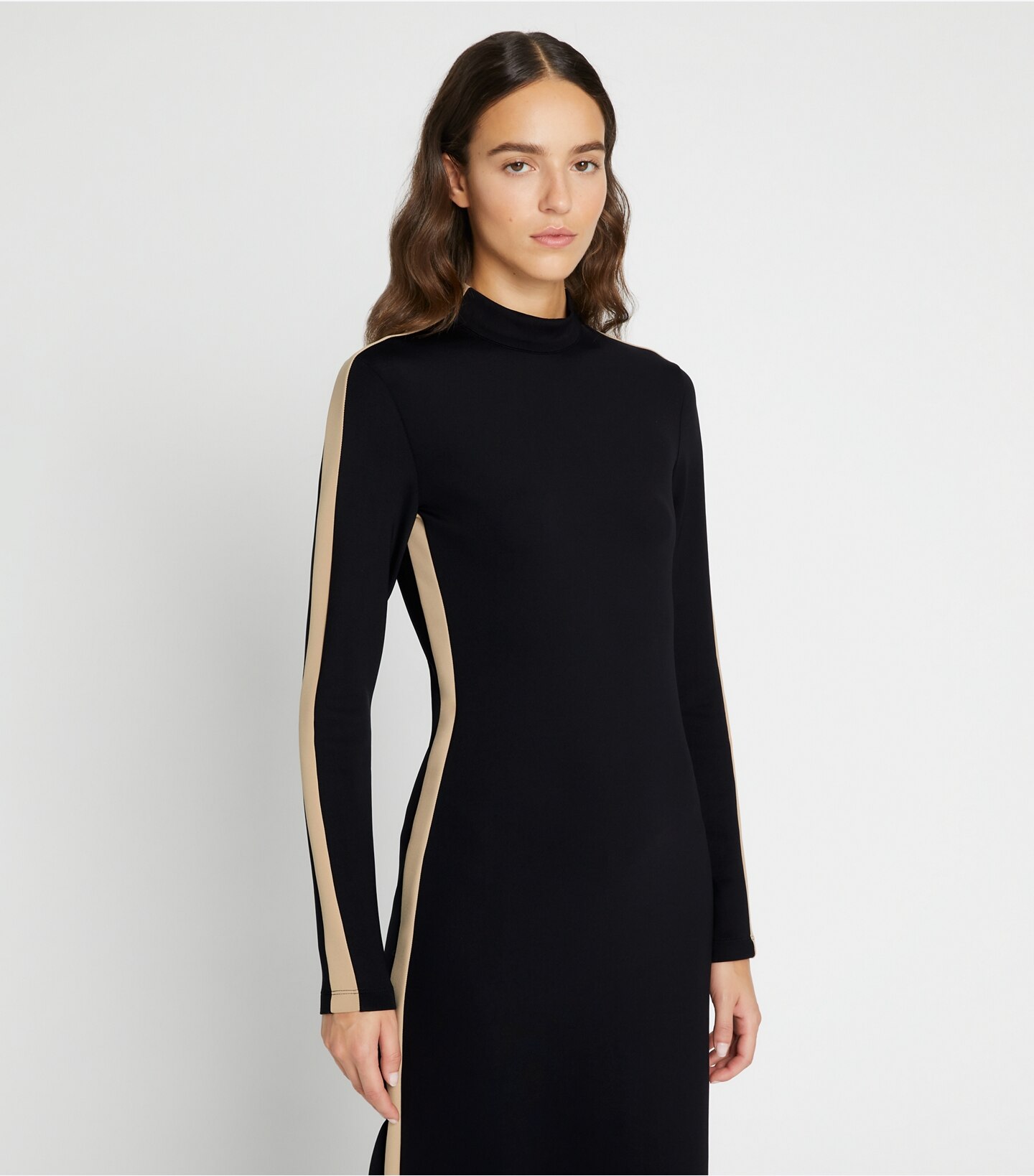 Side-Striped Neoprene Dress