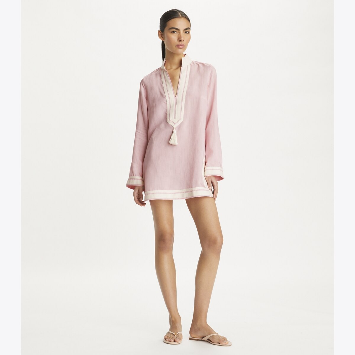 【TORY BURCH】コットントーリーチュニック Cotton tunic in white - Tory Burch | Mytheresa