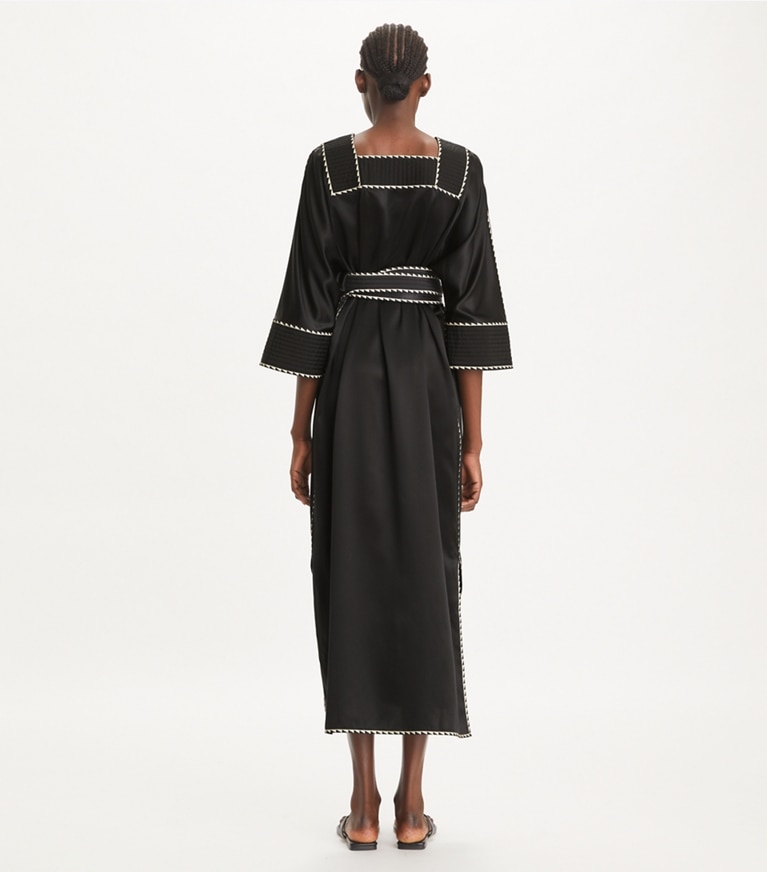 Tory Burch designer coverups Silk Caftan in Black front