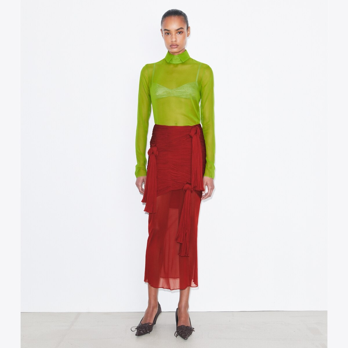 Silk Collared Top: Women's Designer Tops | Tory Burch