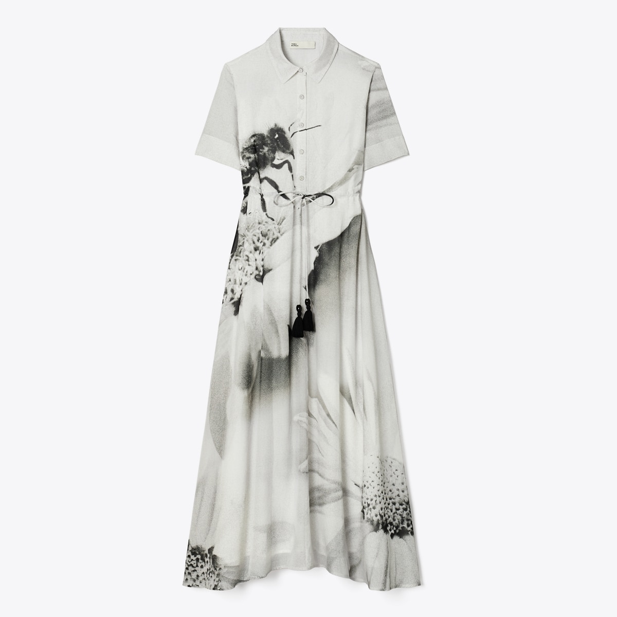 Silk Cotton Voile Shirtdress: Women's Designer Dresses | Tory Burch
