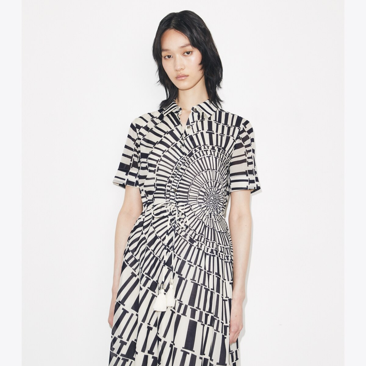 white christmas dresses Cotton Voile Shirt Dress main image 0