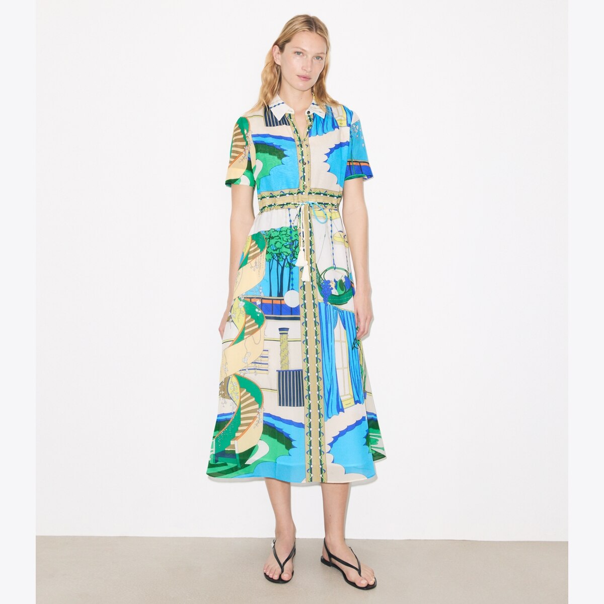 Silk Cotton Voile Shirtdress: Women's Designer Dresses