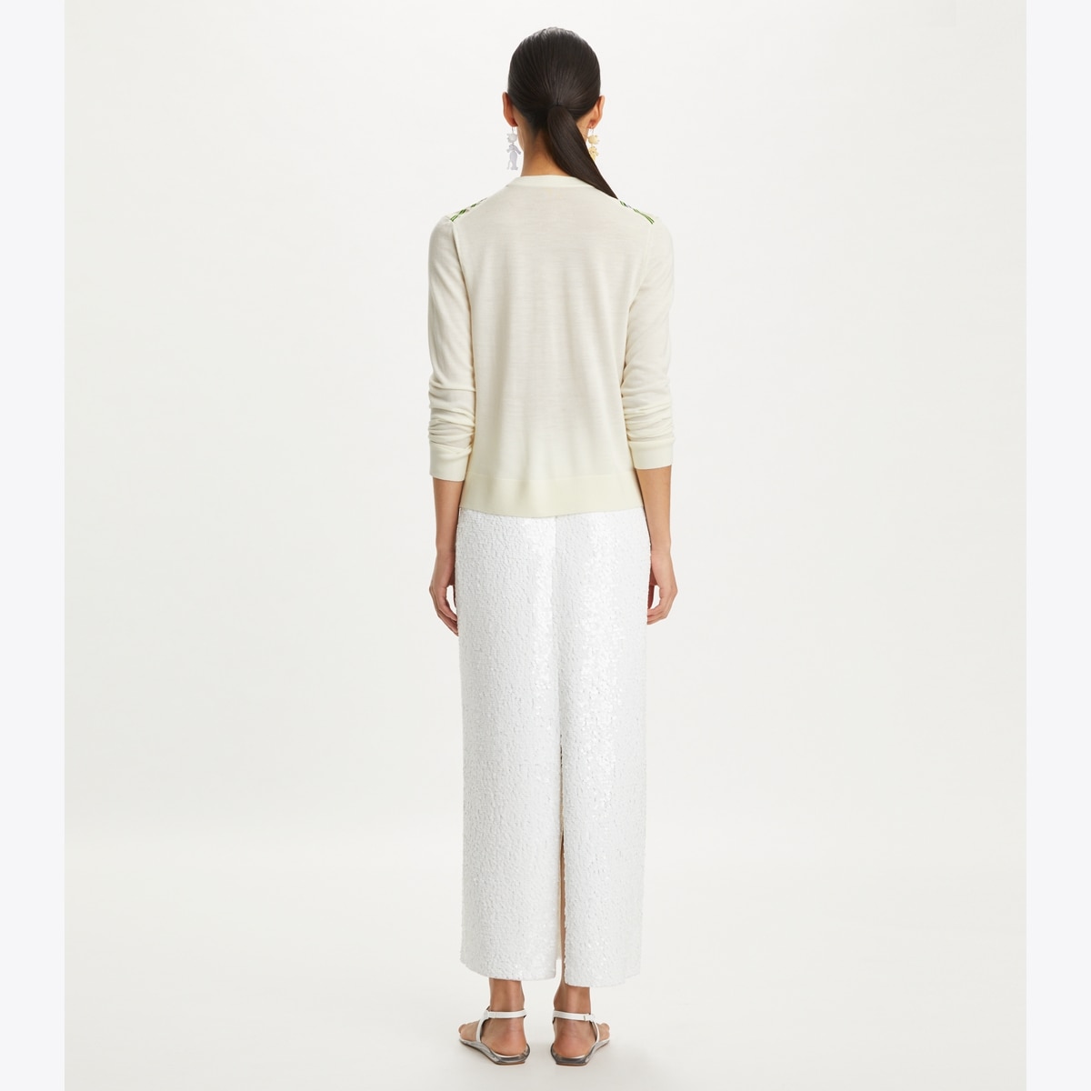売れ筋商品|||イチ ニット&セーター レディース アウター IHSELLA - Cardigan - birch Silk Front Cardigan: Women's Designer Sweaters | Tory Burch