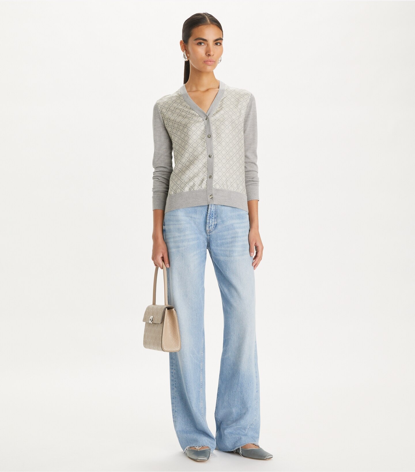 Silk Front Cardigan