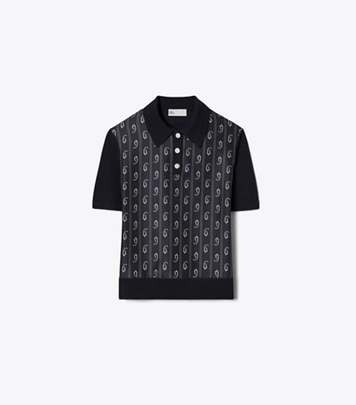 TORY BURCH ポロロゴセーター Topstitch Wool Polo: Women's Designer Sweaters | Tory Burch