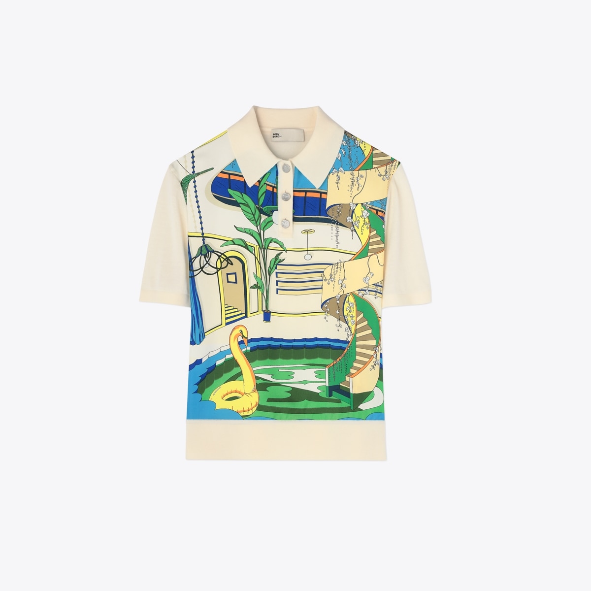シルクフロント ポロシャツ: レディース セーター | Tory Burch JP