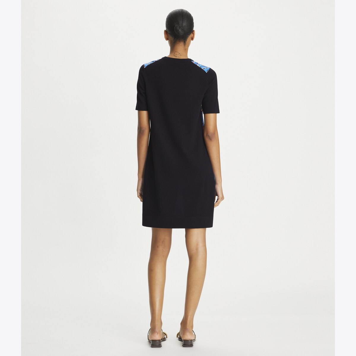 Silk-Front Sweater Dress: Women's Designer Dresses | Tory Burch