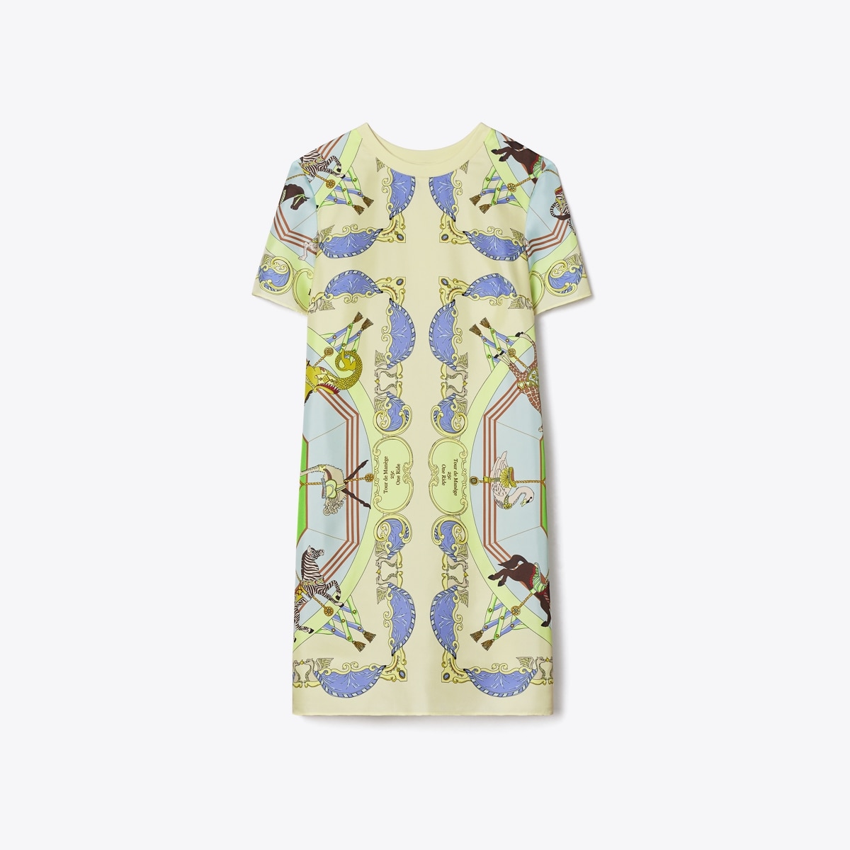 Silk-Front T-Shirt Dress: Women's Designer Dresses | Tory Burch