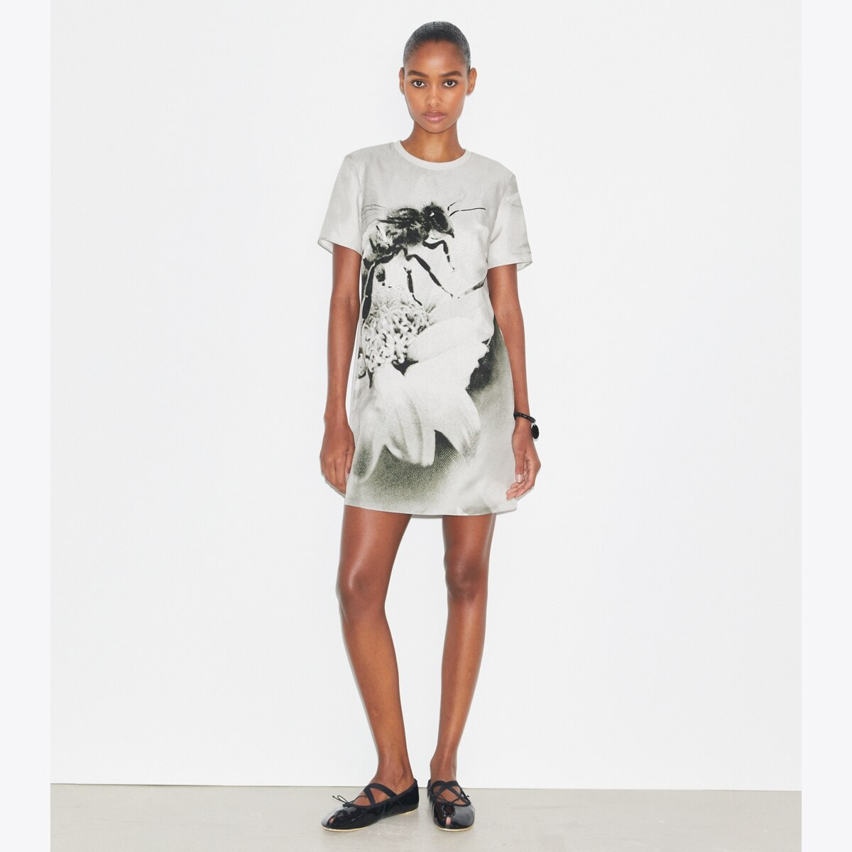 Tory Burch★SILK FRONT T-SHIRT DRESS Silk-Front T-Shirt Dress: Women's Designer Dresses | Tory Burch