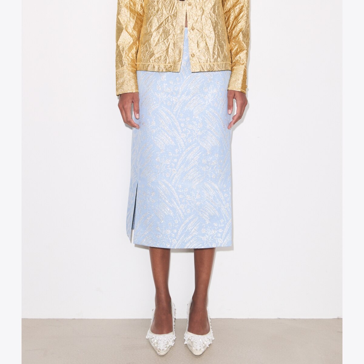 SILK JACQUARD SKIRT - thumbnail 2