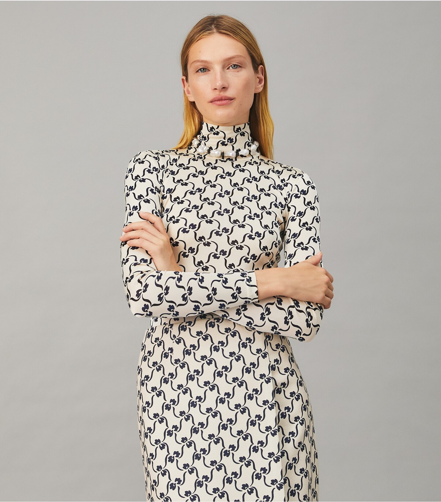 Silk Jersey Turtleneck