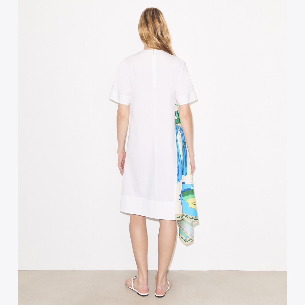 SILK PANEL COTTON DRESS - thumbnail 3