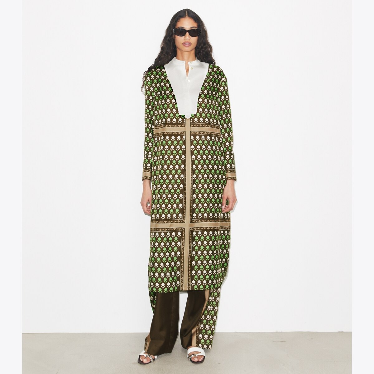 Tory Burch（トリーバーチ）パッチワーク シルク シャツドレス Silk Shirtdress: Women's Designer Dresses | Tory Burch