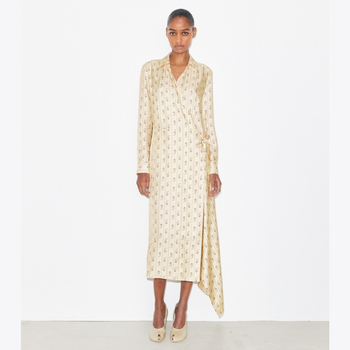 midi faux wrap dress Faux Wrap Midi Dress main image 1