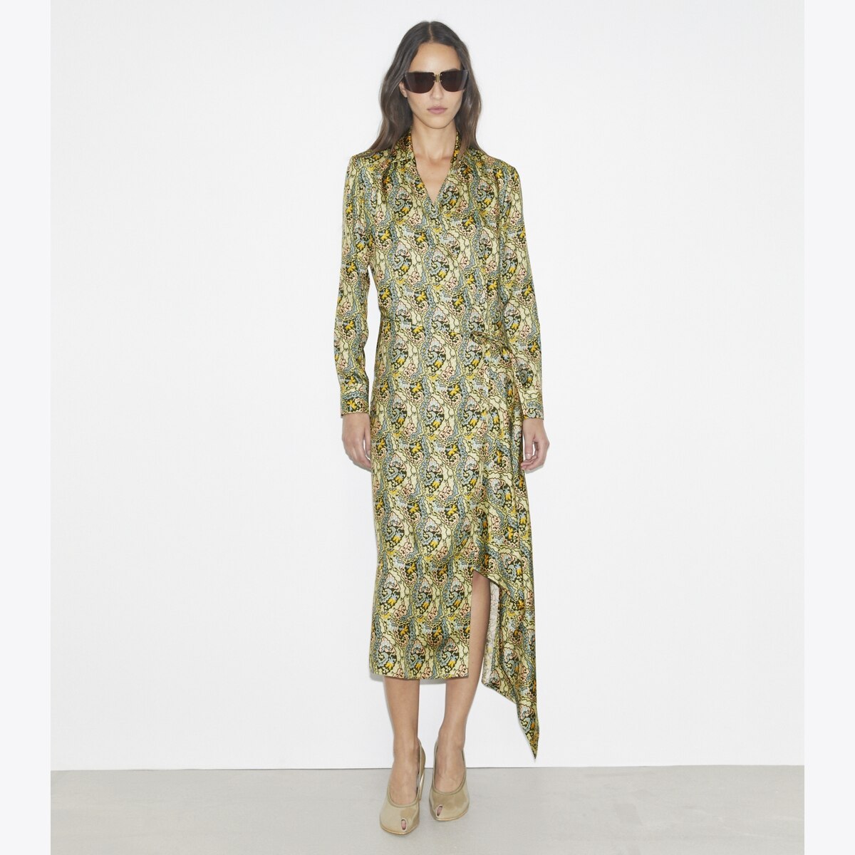 【送料 関税込】Tory Burch Jersey wrap dress Jersey wrap dress in brown - Tory Burch | Mytheresa