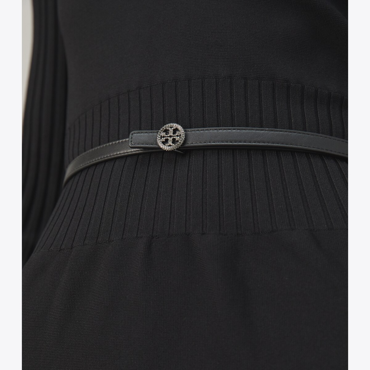 Tory Burch skinny bow belt. skinny-embellished-logo-belt-  main image 2