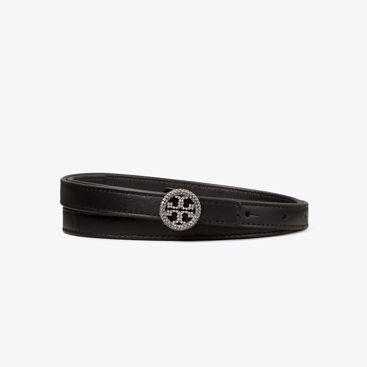 Skinny Embellished Logo Belt: Women's Designer Belts | Tory Burch