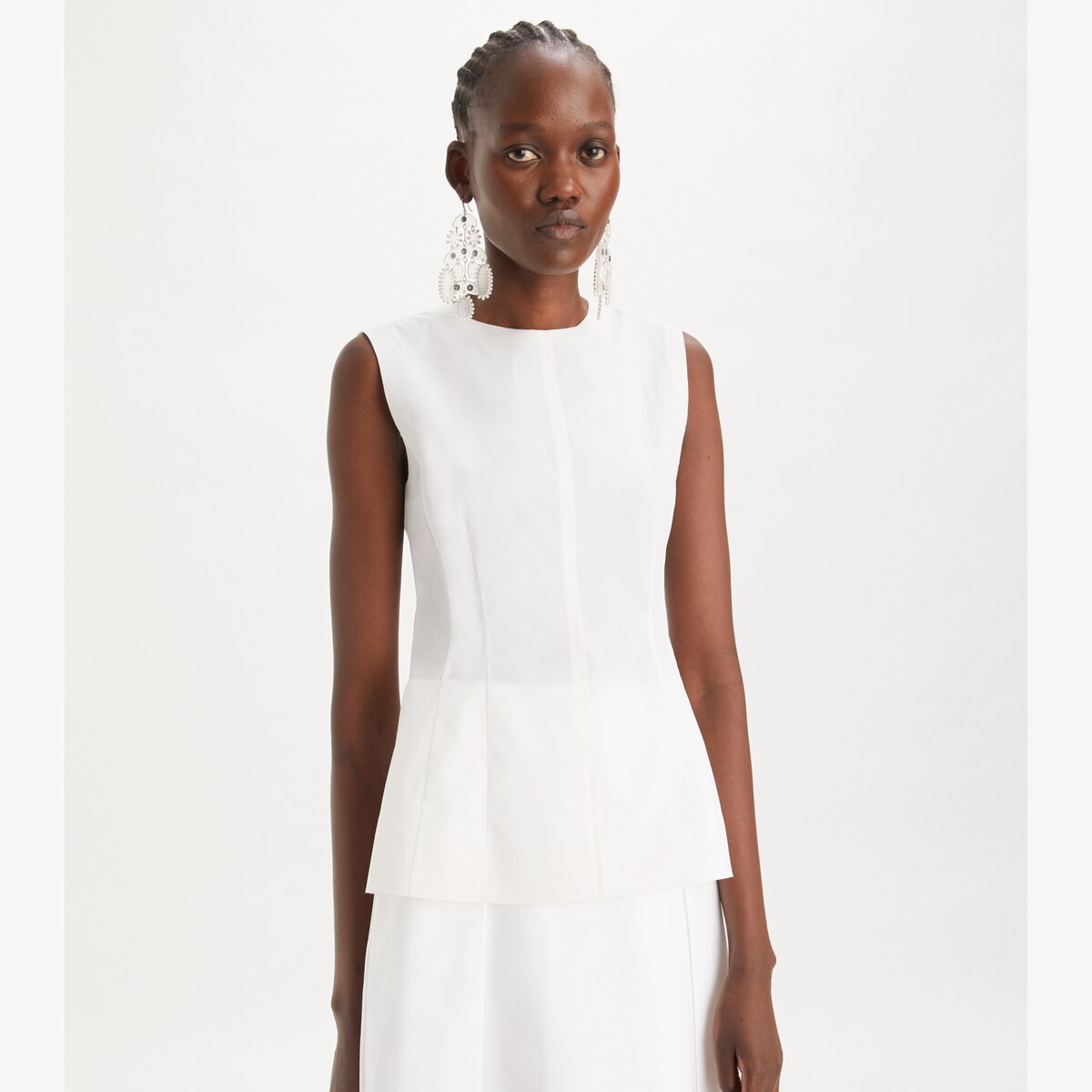 SLEEVELESS COTTON POPLIN TOP - thumbnail 2