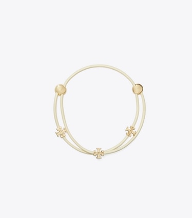 Tory Burch designer armbänder Slider Bracelet in Tory Gold / Ivory front