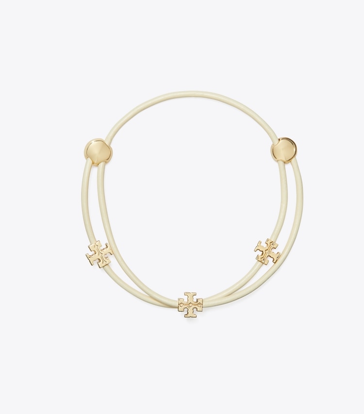 Tory Burch designer bracelets Slider Bracelet in Tory Gold / Ivory front