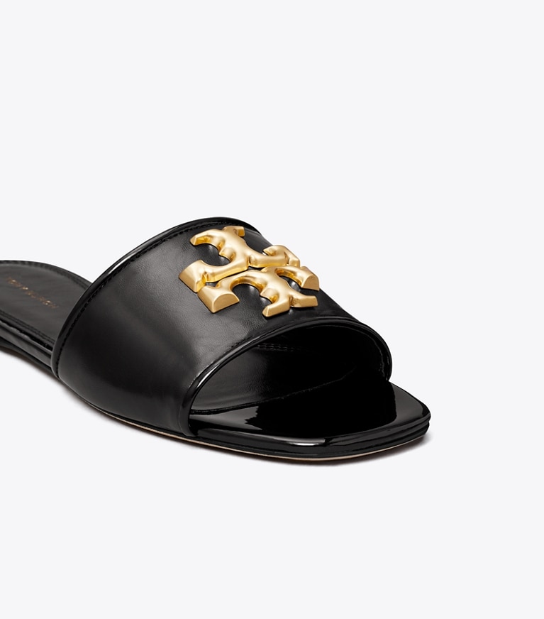 Tory Burch designer sandali Slider Eleanor in PERFECT BLACK dettaglio