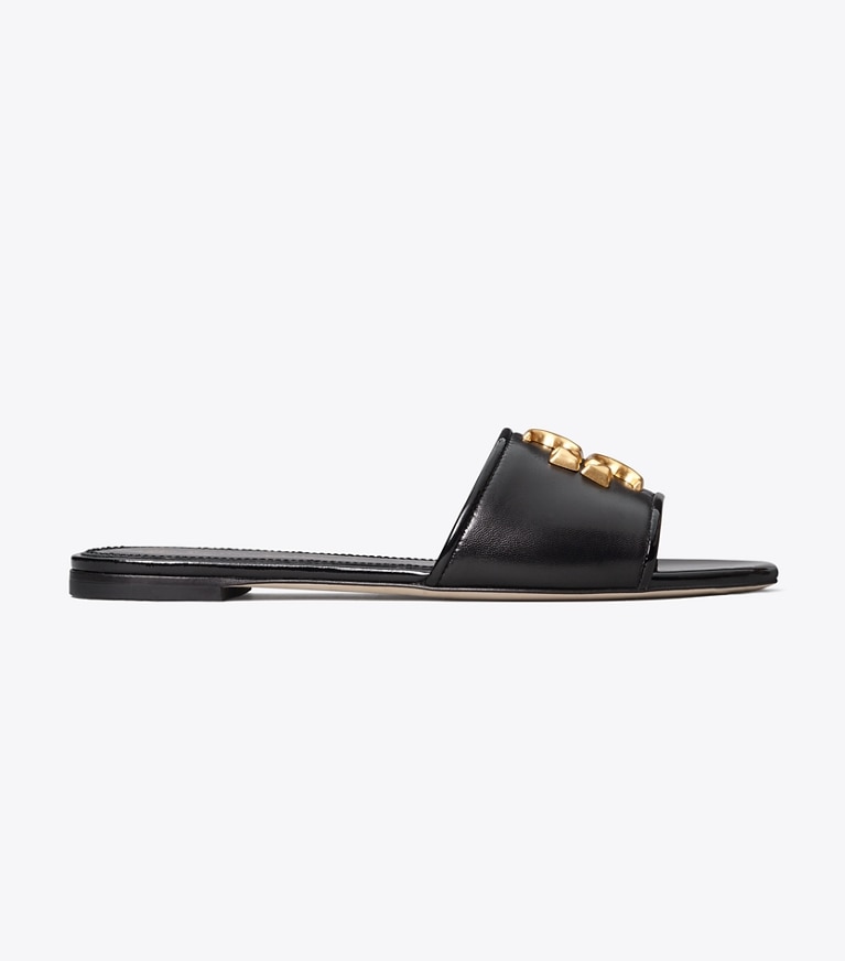 Tory Burch designer sandali Slider Eleanor in PERFECT BLACK side