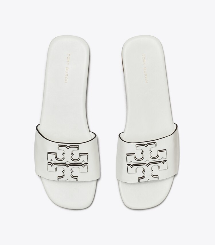 Tory Burch designer sandali Slider Ines in GARDENIA superiore