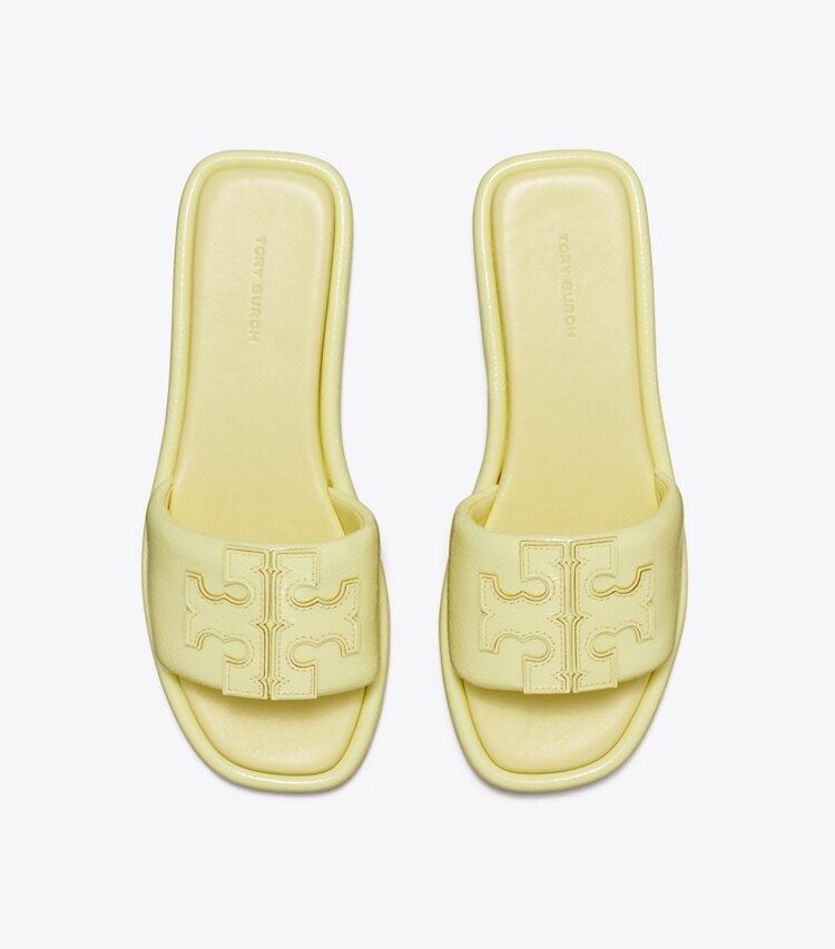 Tory Burch designer sandali Slider sportiva con doppia T in FROZEN ZEST superiore