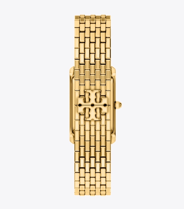Tory Burch designer strap watches Slim Eleanor Watch in IVORY/GOLD back