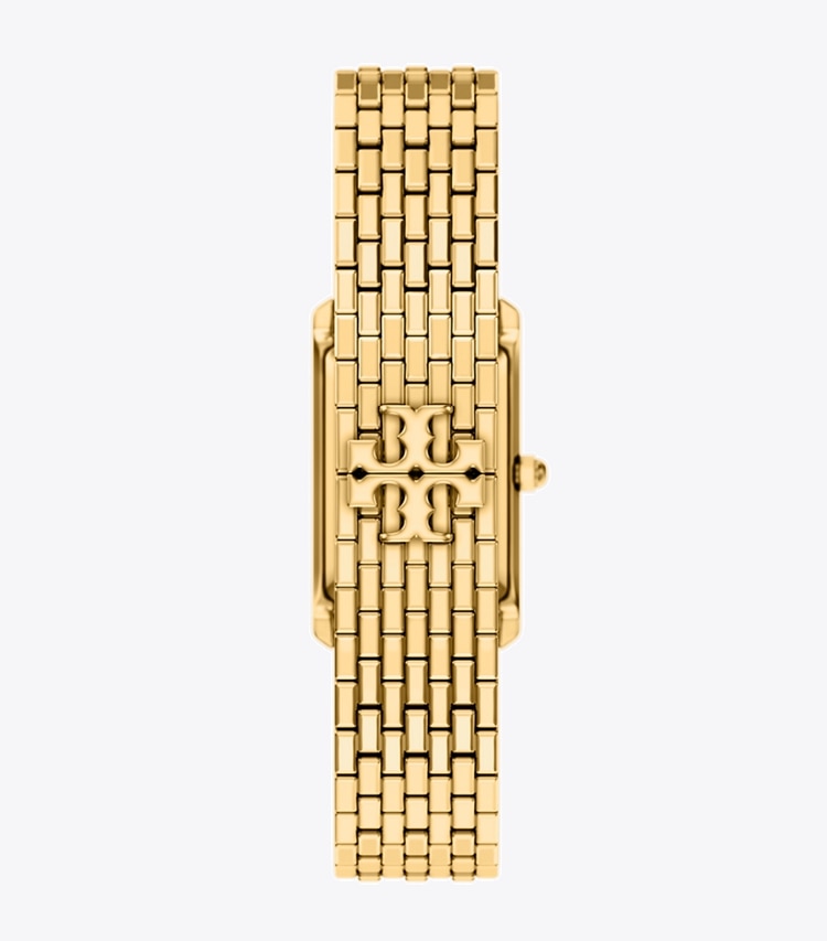 Tory Burch designer strap watches Slim Eleanor Watch in GREEN MOTHER-OF-PEARL/GOLD back
