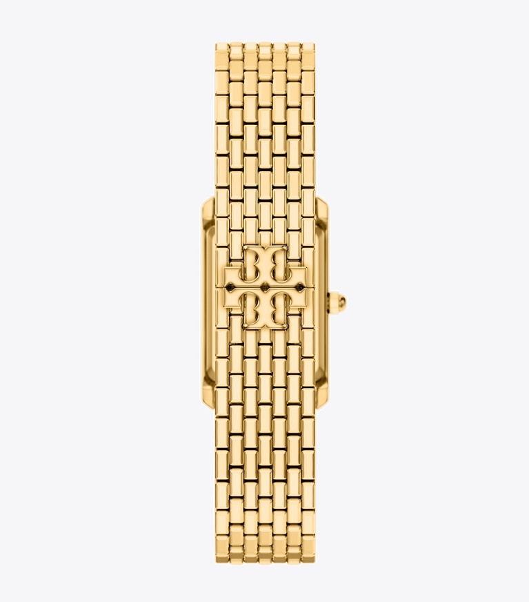 Tory Burch designer strap watches Slim Eleanor Watch in MOP/GOLD/PAVE back