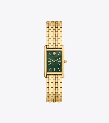 Tory Burch designer strap watches Slim Eleanor Watch in GREEN MOTHER-OF-PEARL/GOLD front