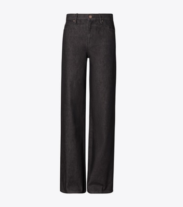 Tory Burch designer bottoms Slim Leg Jean in Rinse Wash front