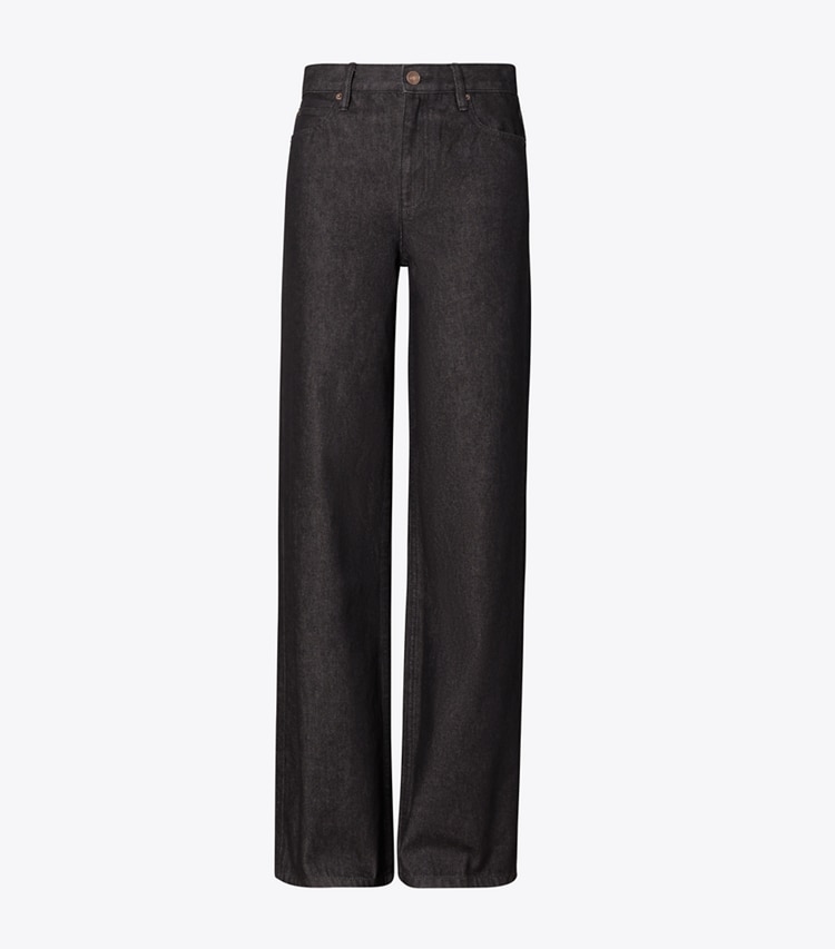 Tory Burch designer bottoms Slim Leg Jean in Rinse Wash front