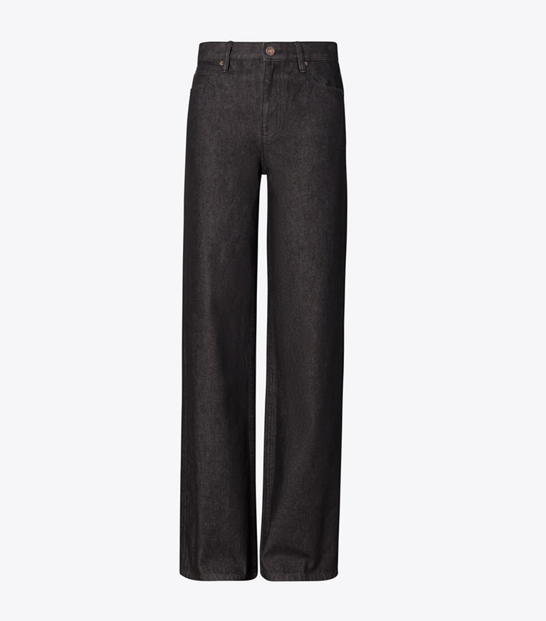 Tory Burch designer bottoms Slim Leg Jean in Rinse Wash front