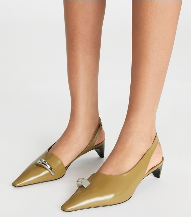 Pierced Slingback Heel