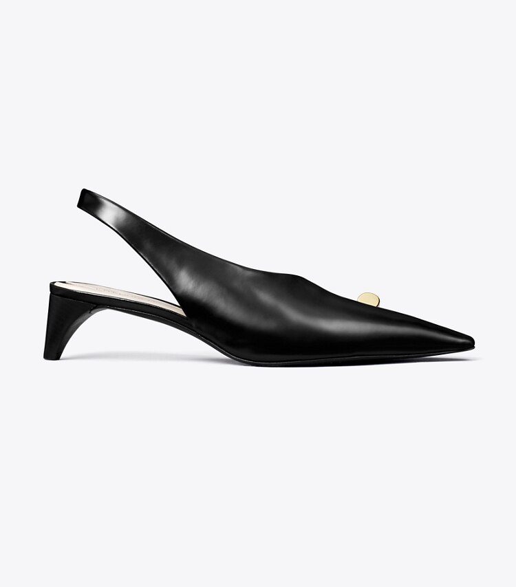 Tory Burch designer scarpe con tacco Slingback effetto piercing con tacco  in PERFECT BLACK side