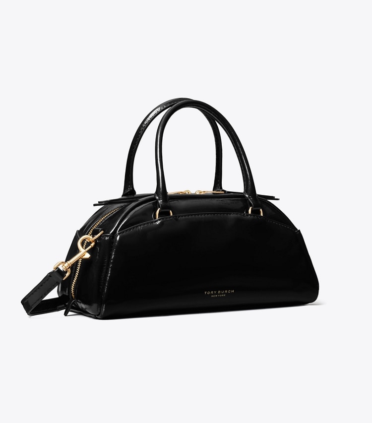 Tory Burch designer crossbody bags Small Bowler in Black angle