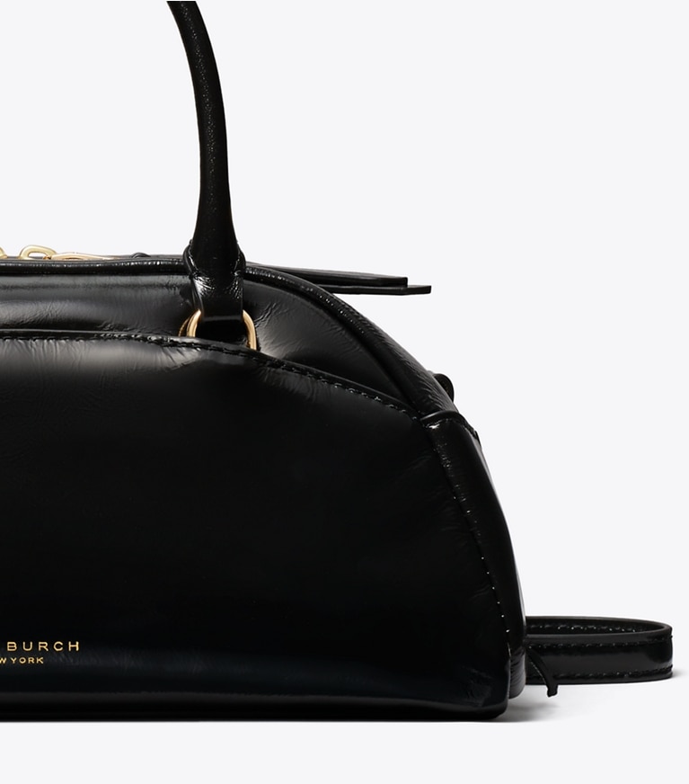 Tory Burch designer crossbody bags Small Bowler in Black detail