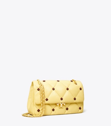 Tory Burch designer shoulder bags Small Bunny Knot Shoulder Bag in Beeswax angle