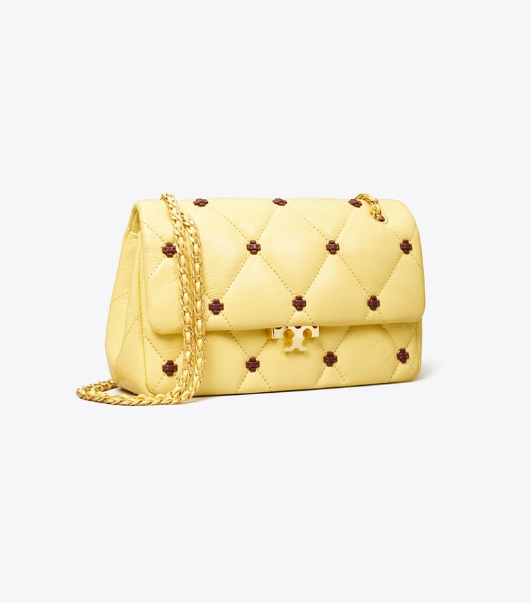 Tory Burch designer shoulder bags Small Bunny Knot Shoulder Bag in Beeswax angle