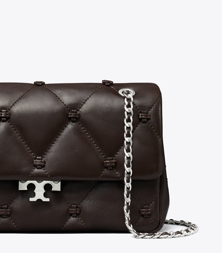Tory Burch designer shoulder bags Small Bunny Knot Shoulder Bag in Cocoa detail