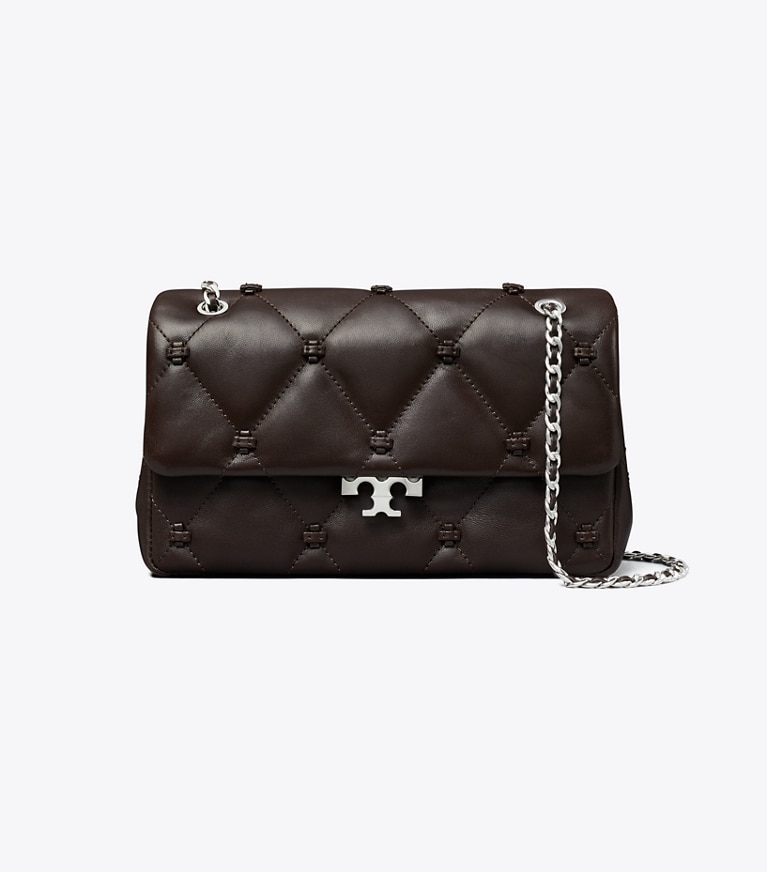 Tory Burch designer shoulder bags Small Bunny Knot Shoulder Bag in Cocoa front
