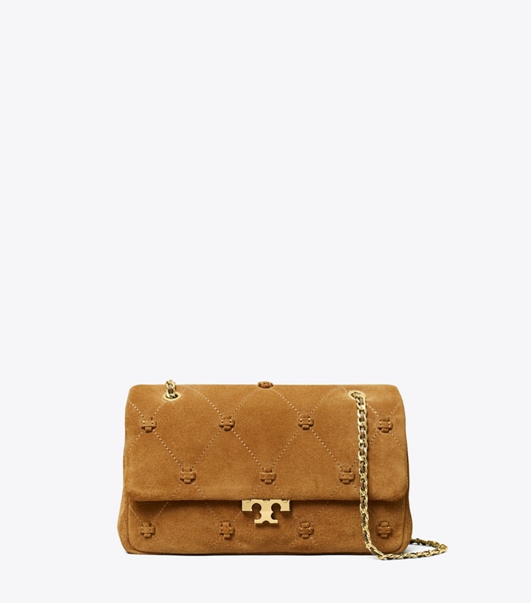 Tory Burch Small Bunny Knot Suede Shoulder Bag