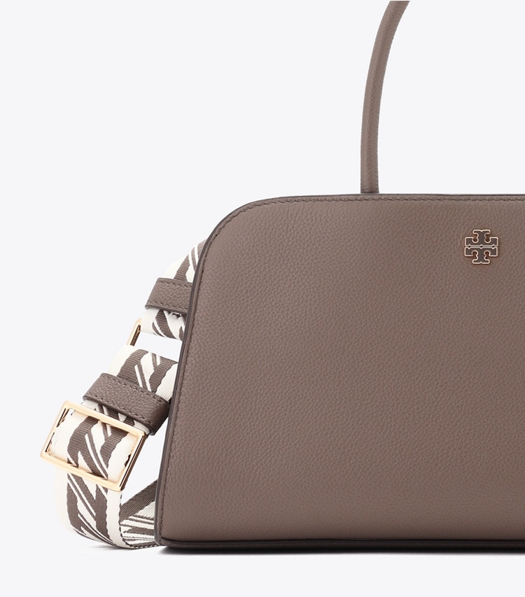 Tory Burch designer サッチェルバッグ センタージップ スモール サッチェルバッグ in Wild Mushroom ディテール