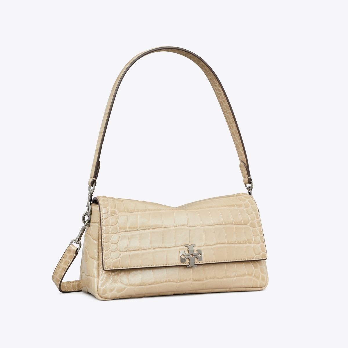 Small Charlie Croc-Embossed Shoulder Bag: Women's Designer