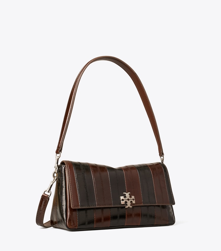 Small Charlie Eel-Embossed Shoulder Bag by Tory Burch