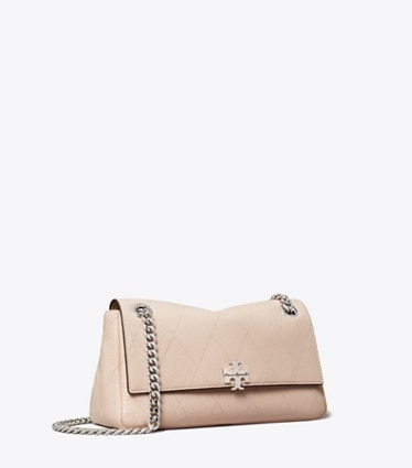 Tory Burch designer shoulder bags Small Charlie Quilted Shoulder Bag in Soft Pink angle